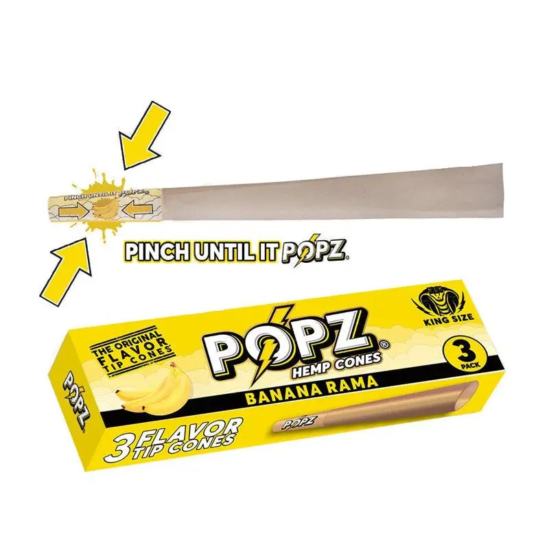 POPZ by King Palm Flavoured Pre-Rolled Hemp Cones (3 Pack) - Image 2
