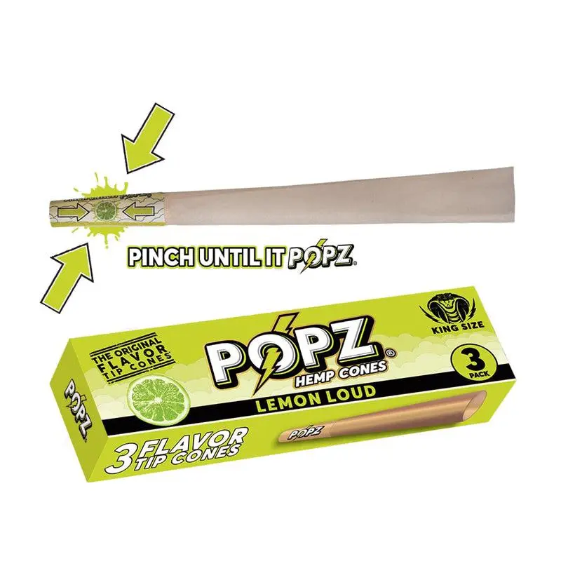 POPZ by King Palm Flavoured Pre-Rolled Hemp Cones (3 Pack) - Image 6