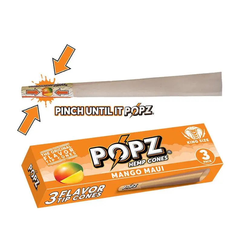 POPZ by King Palm Flavoured Pre-Rolled Hemp Cones (3 Pack) - Image 8