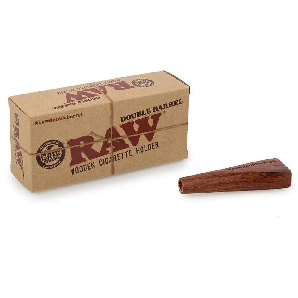 RAW Wooden Double Barrel Cone Holder - King Size - Image 3