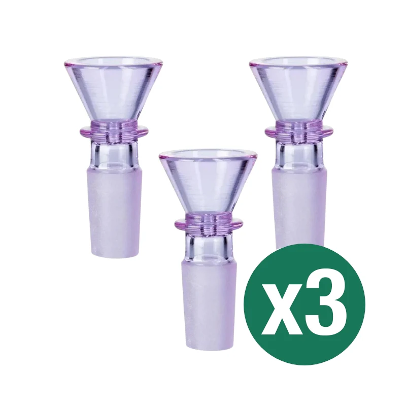 Ribbed Glass Cone Piece 14mm (3 Pack) - Image 2