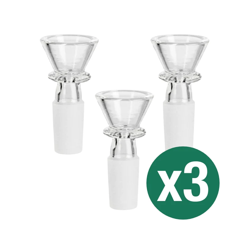 Ribbed Glass Cone Piece 14mm (3 Pack) - Image 5