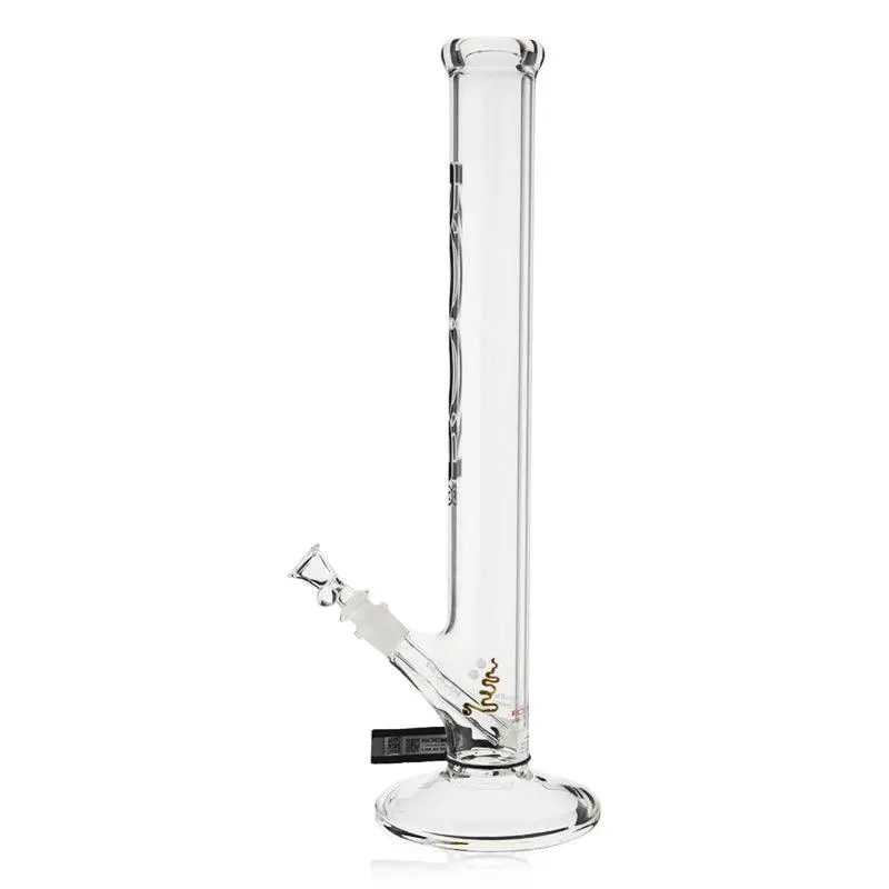 ROOR Straight Tube Bong 45cm - Black & White - Image 3