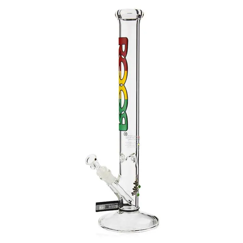 ROOR Straight Tube Bong 45cm - Rasta - Image 2