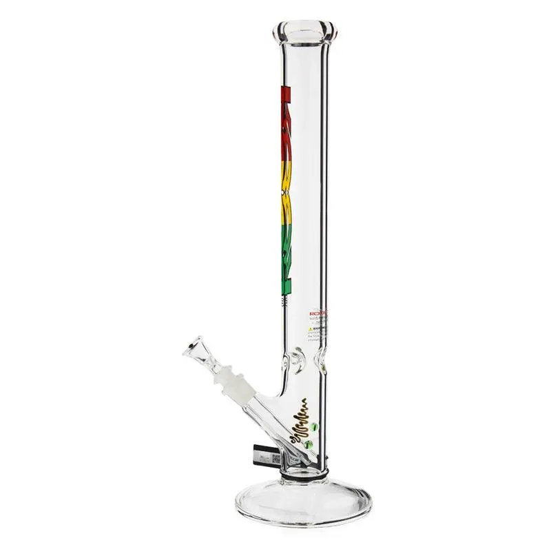ROOR Straight Tube Bong 45cm - Rasta - Image 3