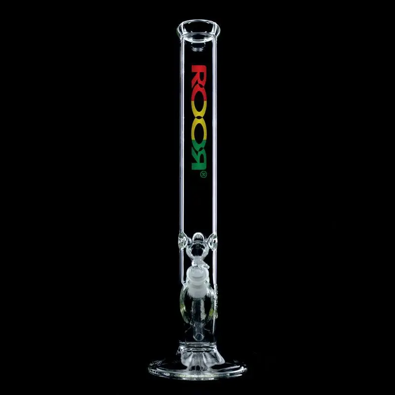 ROOR Straight Tube Bong 45cm - Rasta - Image 4