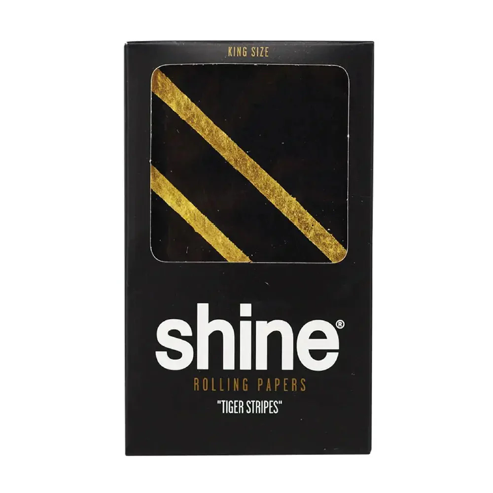 Shine 24K Gold Tiger Stripes Rolling Paper - King Size (1 Sheet) - Image 2