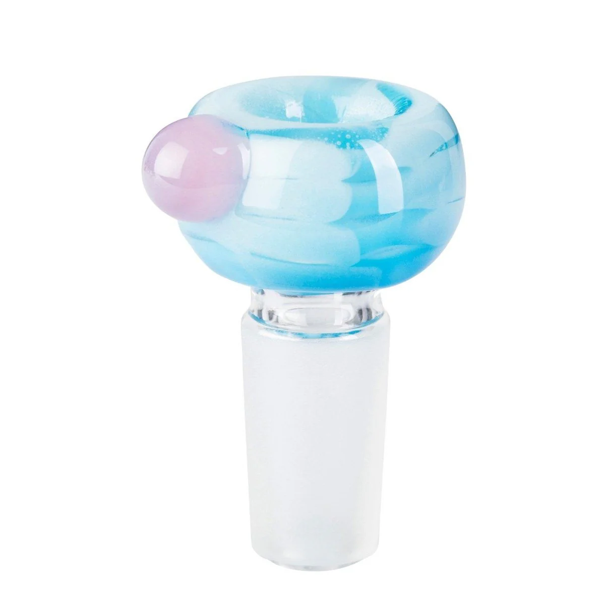 Tribal Glass Cone Piece 14mm - Baby Blue
