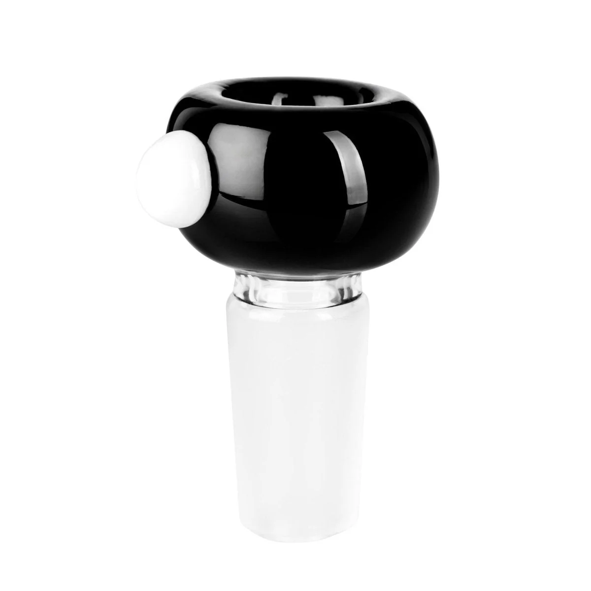 Tribal Glass Cone Piece 14mm - Black & White