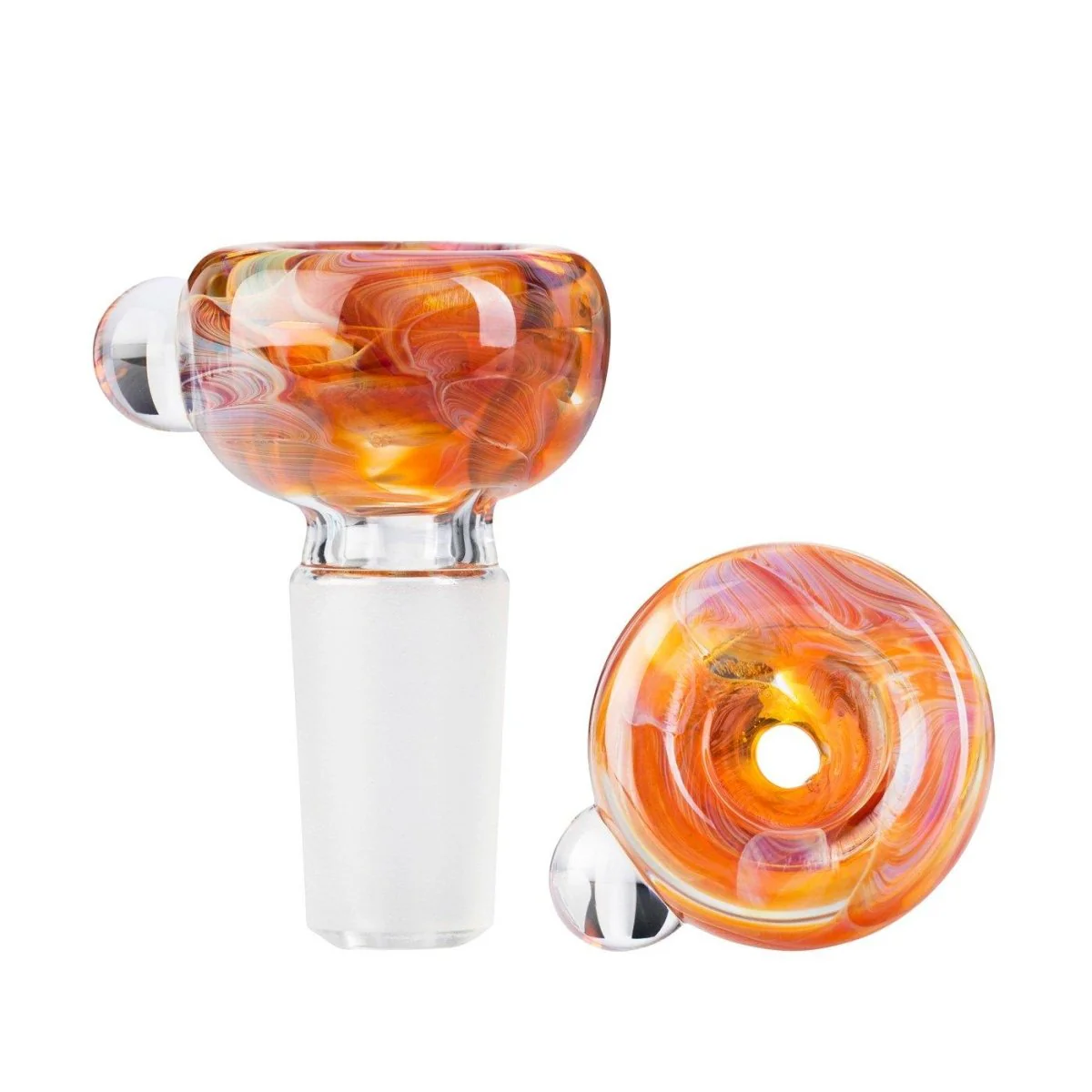 Tribal Glass Cone Piece 14mm - Orange - Image 2