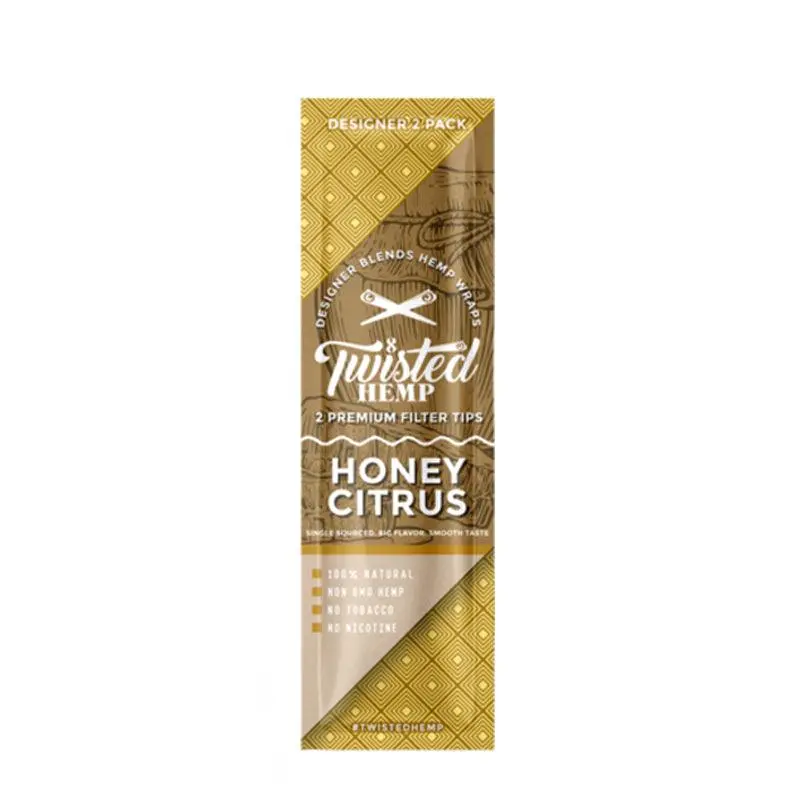 Twisted Hemp Flavoured Hemp Wraps - Honey Citrus (2 Pack)