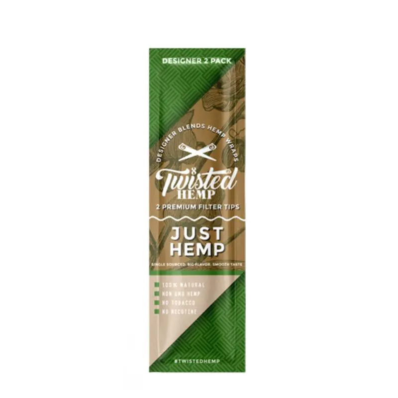 Twisted Hemp Flavoured Hemp Wraps - Just Hemp (2 Pack) - Image 2