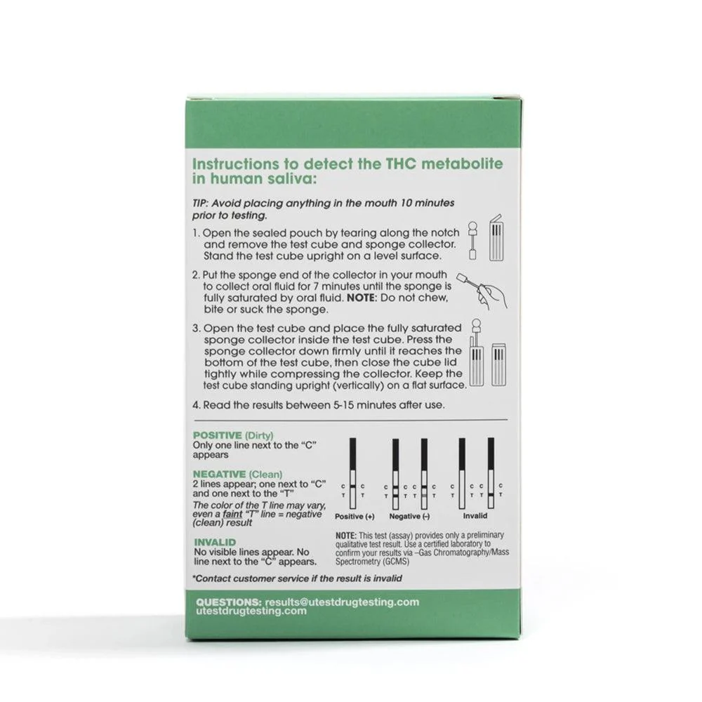 uTest Marijuana THC Saliva Drug Test - 25ng/mL - Image 2