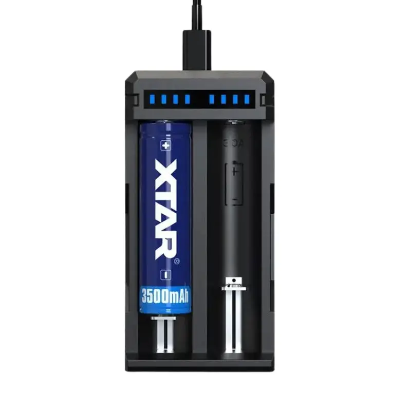 Xmax V3 Pro Battery Charger - XTAR SC2 QC3.0 2-Slot Fast 3A Lithium