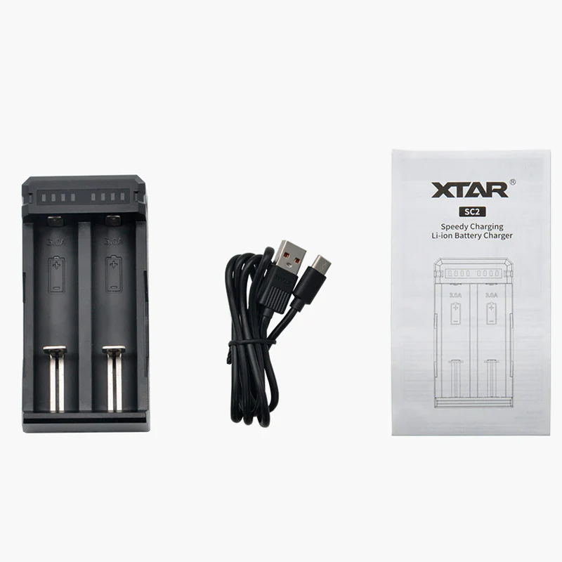 Xmax V3 Pro Battery Charger - XTAR SC2 QC3.0 2-Slot Fast 3A Lithium - Image 2