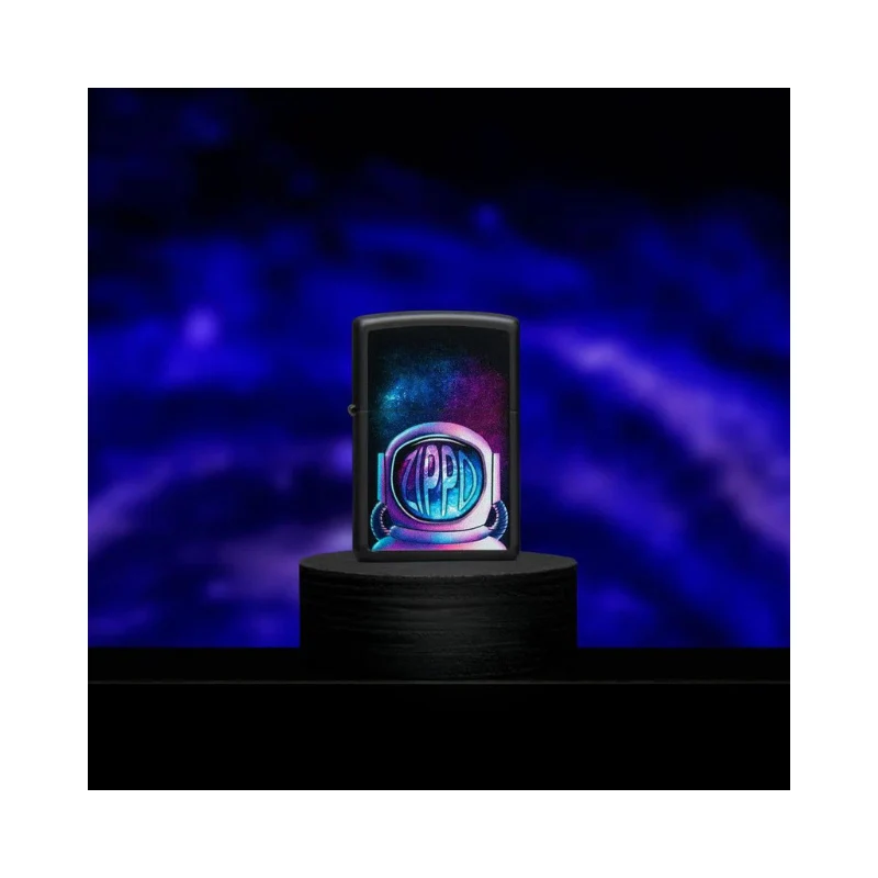 Zippo Astronaut Black Matte Lighter - Image 2
