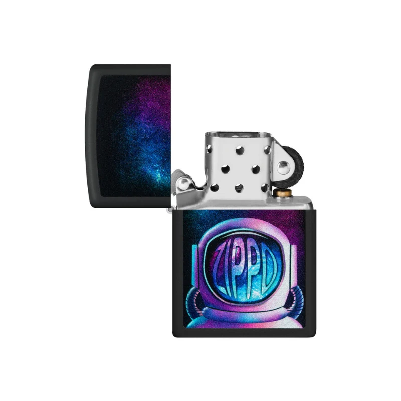 Zippo Astronaut Black Matte Lighter - Image 4