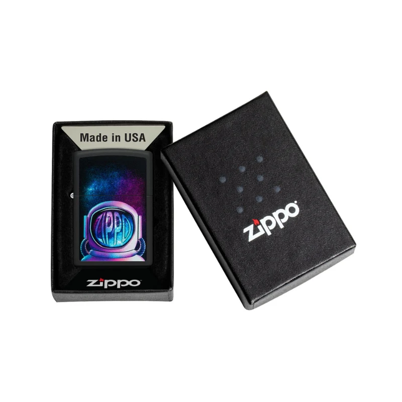 Zippo Astronaut Black Matte Lighter - Image 6