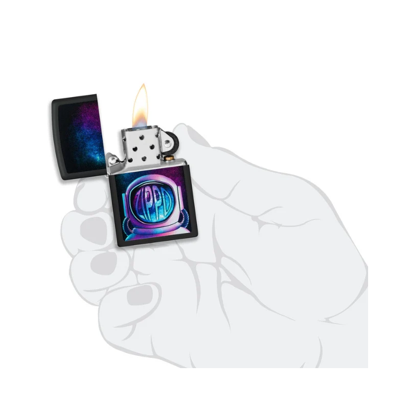 Zippo Astronaut Black Matte Lighter - Image 7