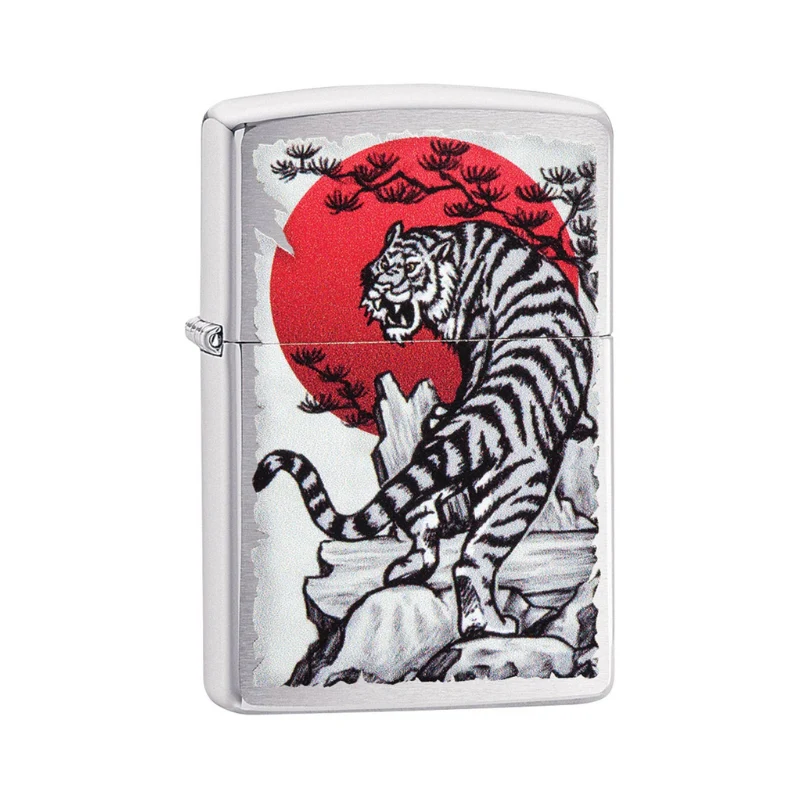 Zippo Brushed Chrome Tiger Sun Lighter - Image 2