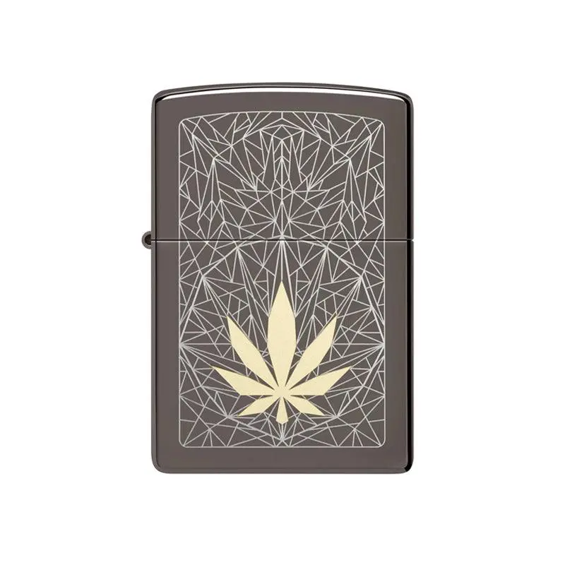 Zippo Cannabis Design Black Ice Lighter