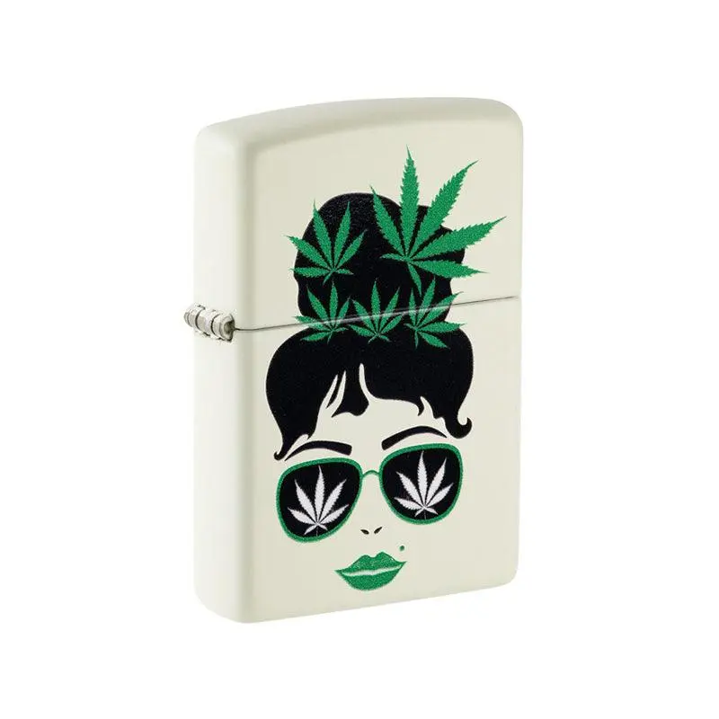 Zippo Cannabis Girl Glow in the Dark Matte Lighter - Image 4