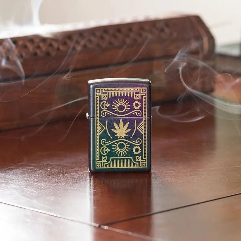Zippo Cannabis Iridescent Lighter - Image 2