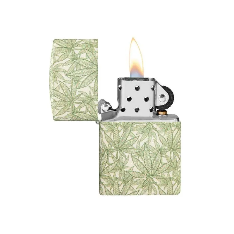 Zippo Cannabis Leaf Matte Lighter - Image 5
