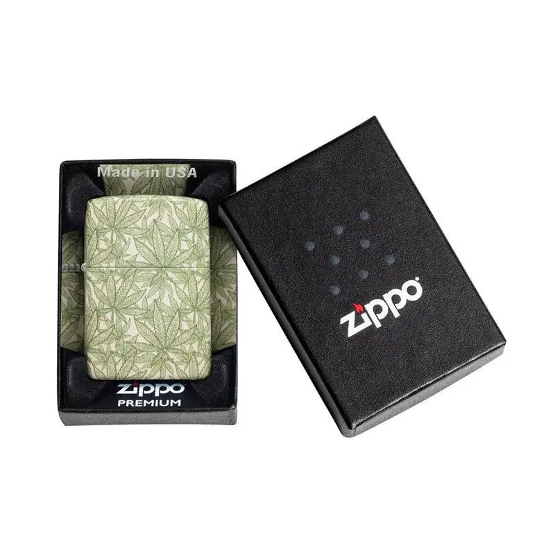 Zippo Cannabis Leaf Matte Lighter - Image 6