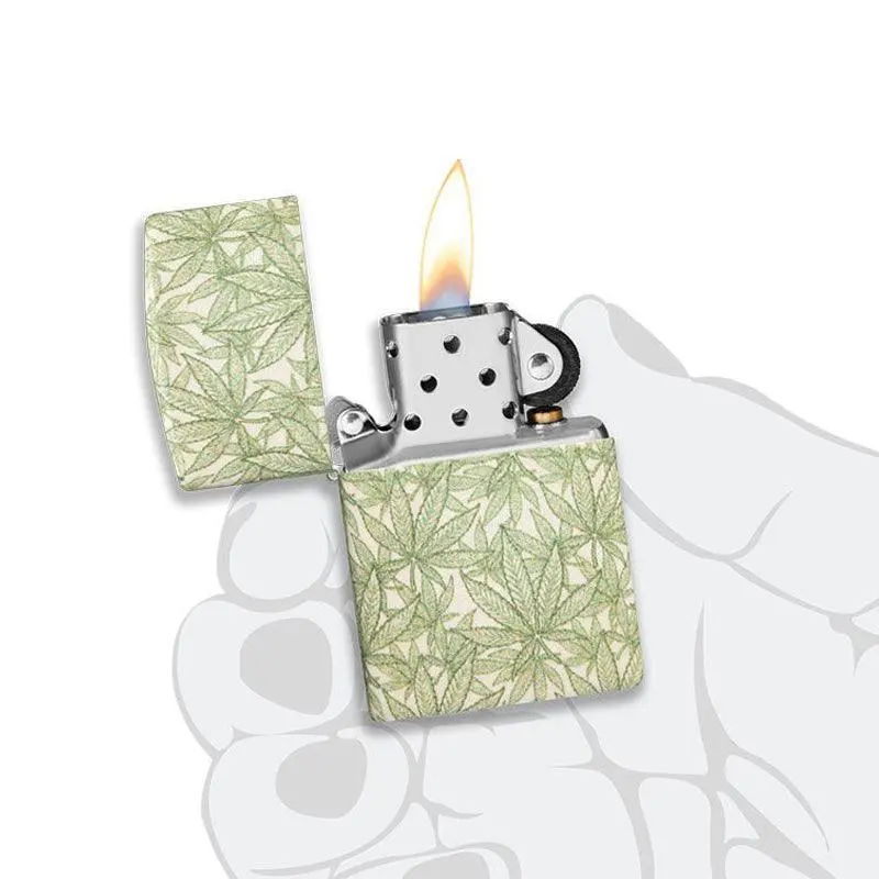 Zippo Cannabis Leaf Matte Lighter - Image 7