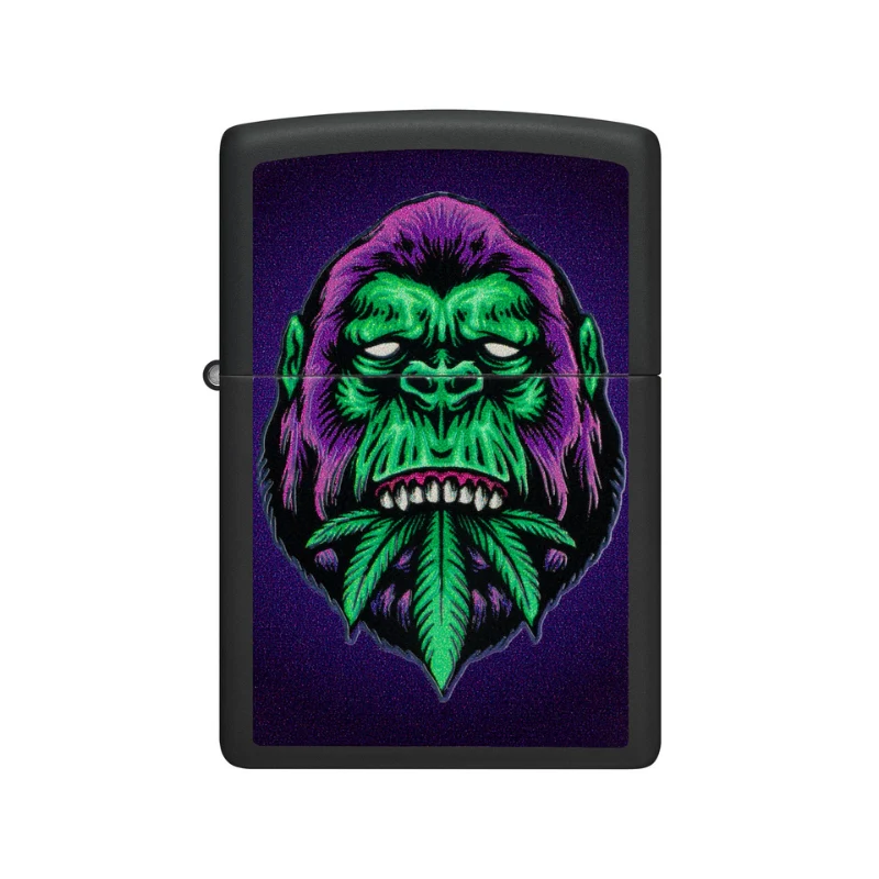 Zippo Cannabis Gorilla Matte Blacklight Lighter