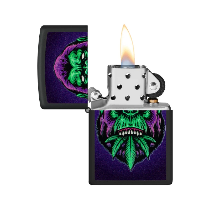Zippo Cannabis Gorilla Matte Blacklight Lighter - Image 6