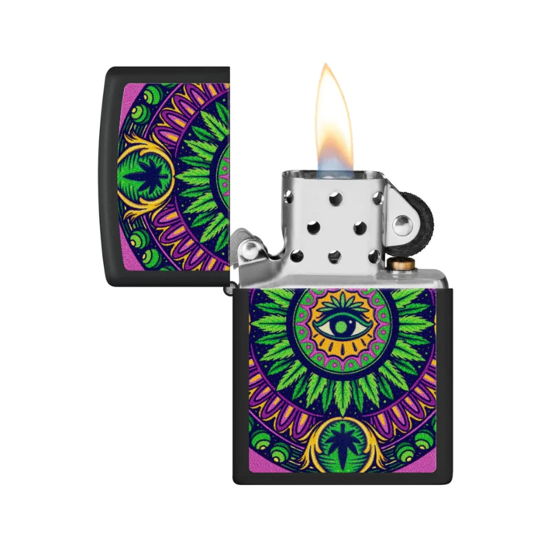 Zippo Cannabis Matte Blacklight Lighter - Image 6