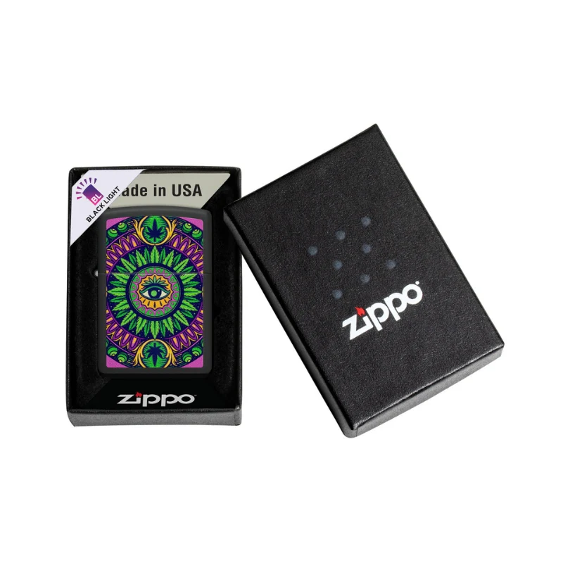 Zippo Cannabis Matte Blacklight Lighter - Image 7