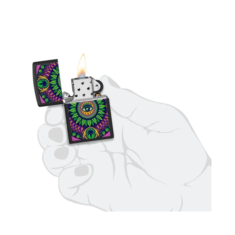 Zippo Cannabis Matte Blacklight Lighter - Image 8