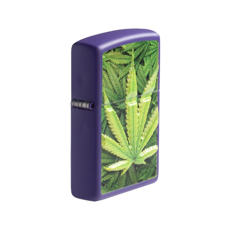 Zippo Cannabis Purple Matte Lighter - Image 4
