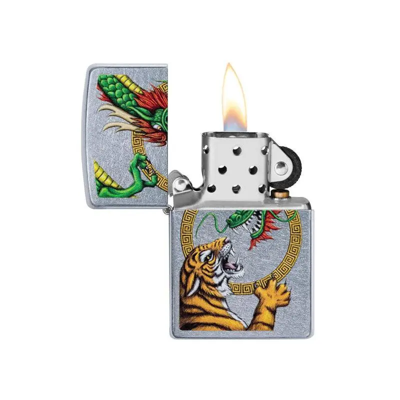 Zippo Chinese Dragon Street Chrome Lighter - Image 4