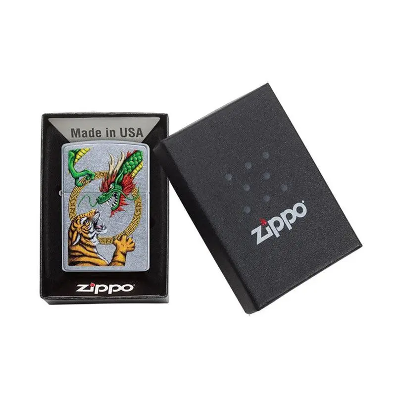 Zippo Chinese Dragon Street Chrome Lighter - Image 5