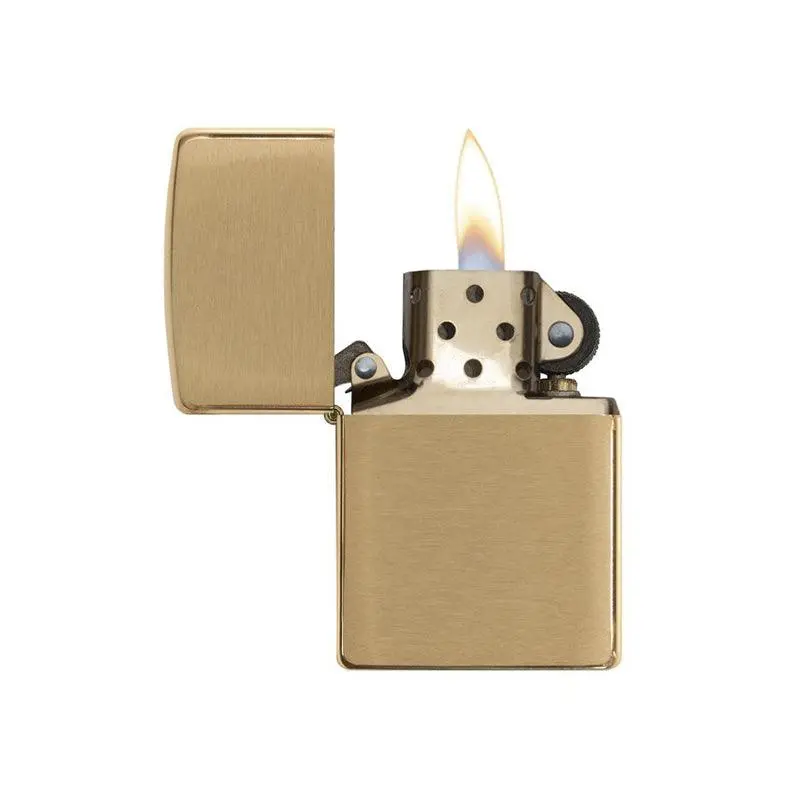 Zippo Classic Brushed Brass Lighter - Image 4
