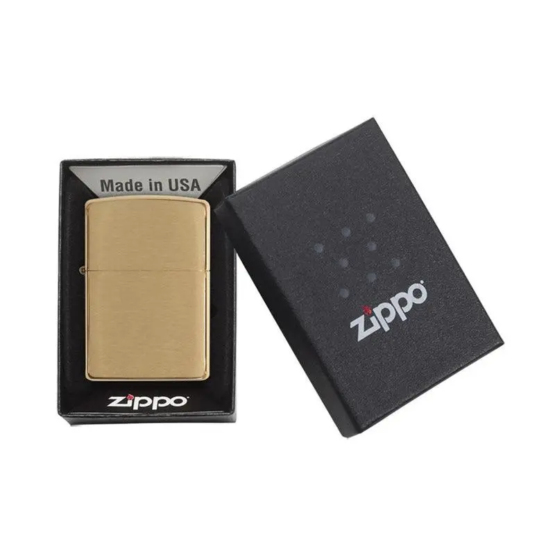 Zippo Classic Brushed Brass Lighter - Image 5