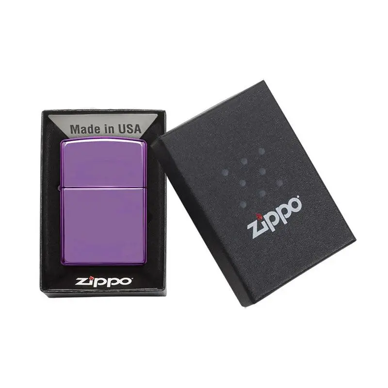 Zippo Classic High Polish Purple Lighter - Image 5