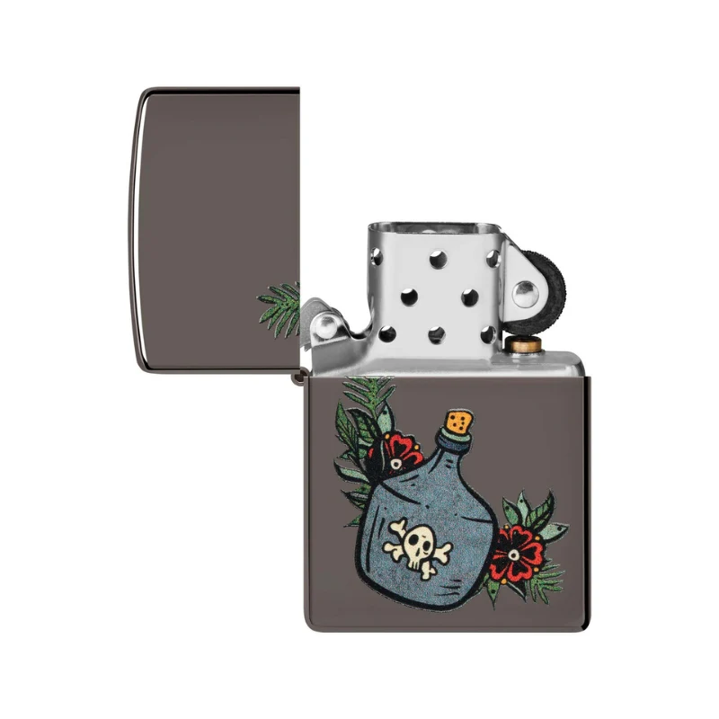 Zippo Coloured Tattoo Black Ice Lighter - Image 3