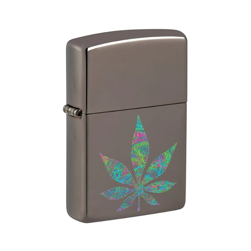 Zippo Funky Cannabis Black Ice Lighter - Image 3