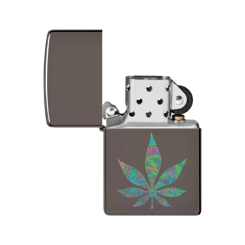 Zippo Funky Cannabis Black Ice Lighter - Image 4