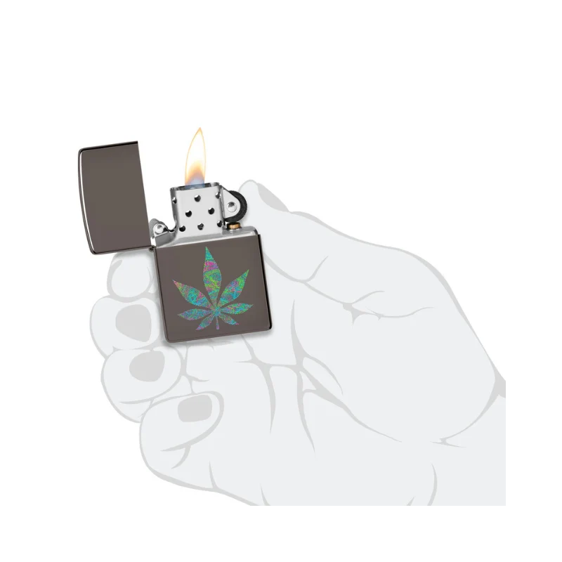 Zippo Funky Cannabis Black Ice Lighter - Image 7