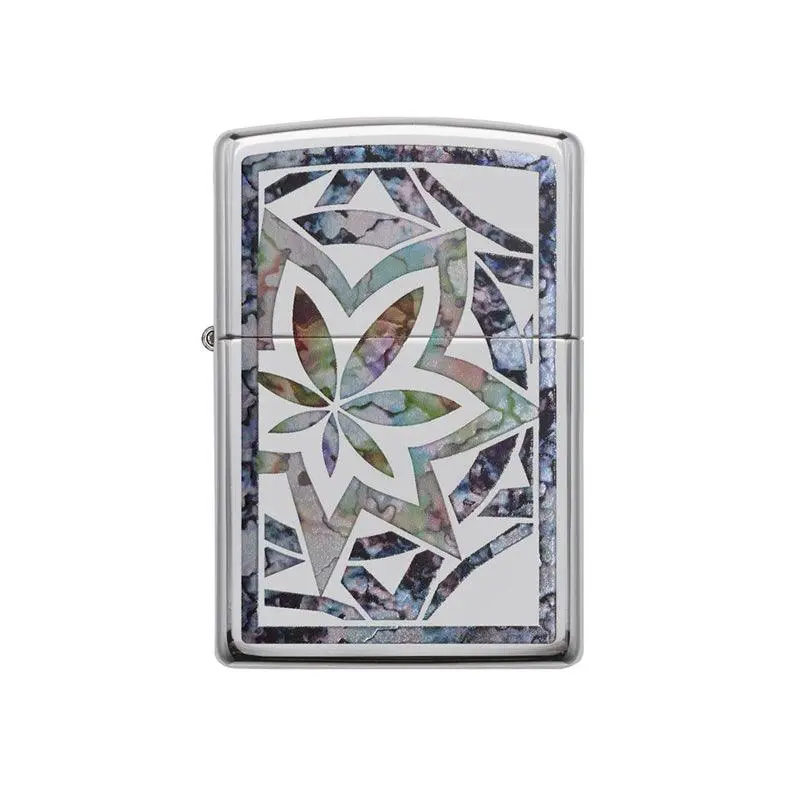 Zippo Fusion Leaf High Polish Chrome Lighter