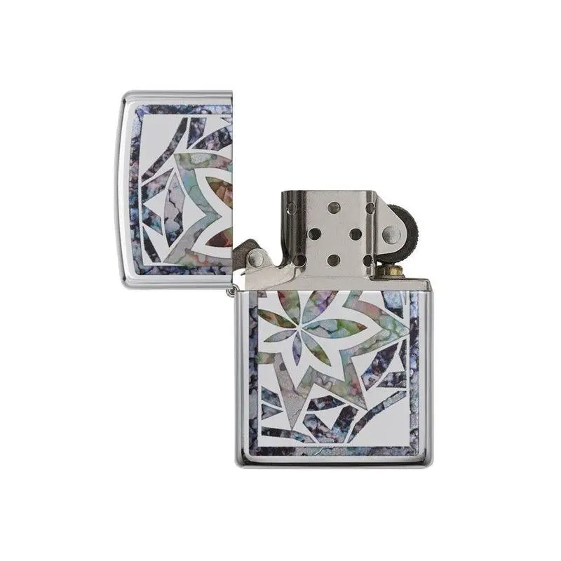 Zippo Fusion Leaf High Polish Chrome Lighter - Image 3