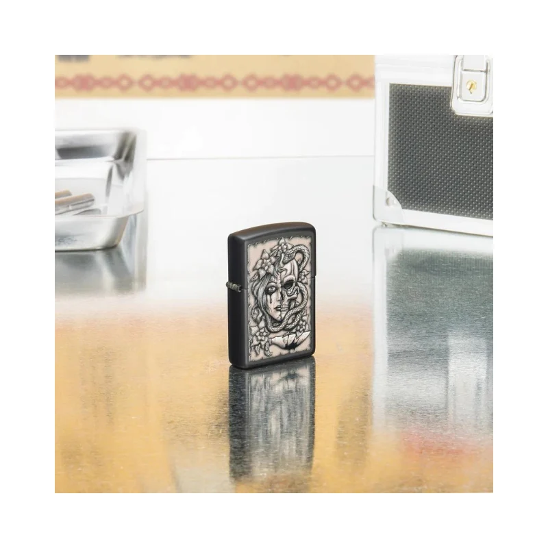 Zippo Gory Tattoo Black Matte Lighter - Image 2