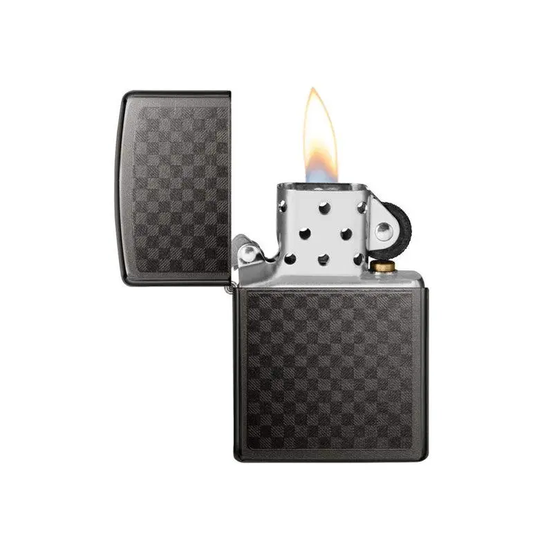 Zippo Grey Iced Carbon Fibre Lighter - Image 4