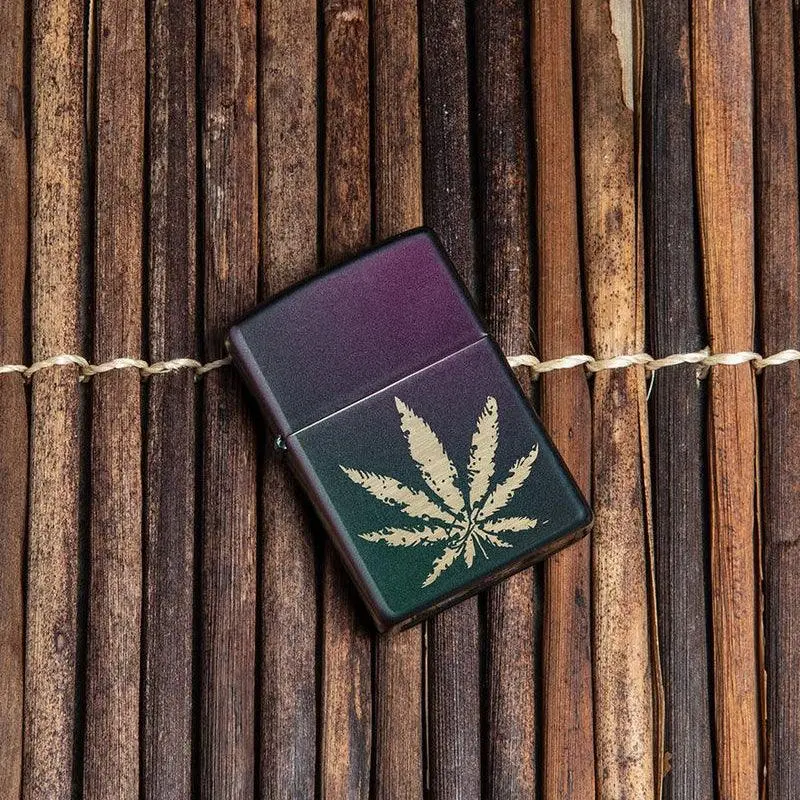 Zippo Iridescent Marijuana Leaf Lighter - Image 2